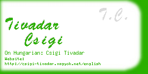 tivadar csigi business card